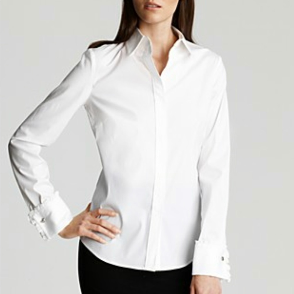 Elie Tahari Olive Blouse